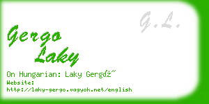 gergo laky business card